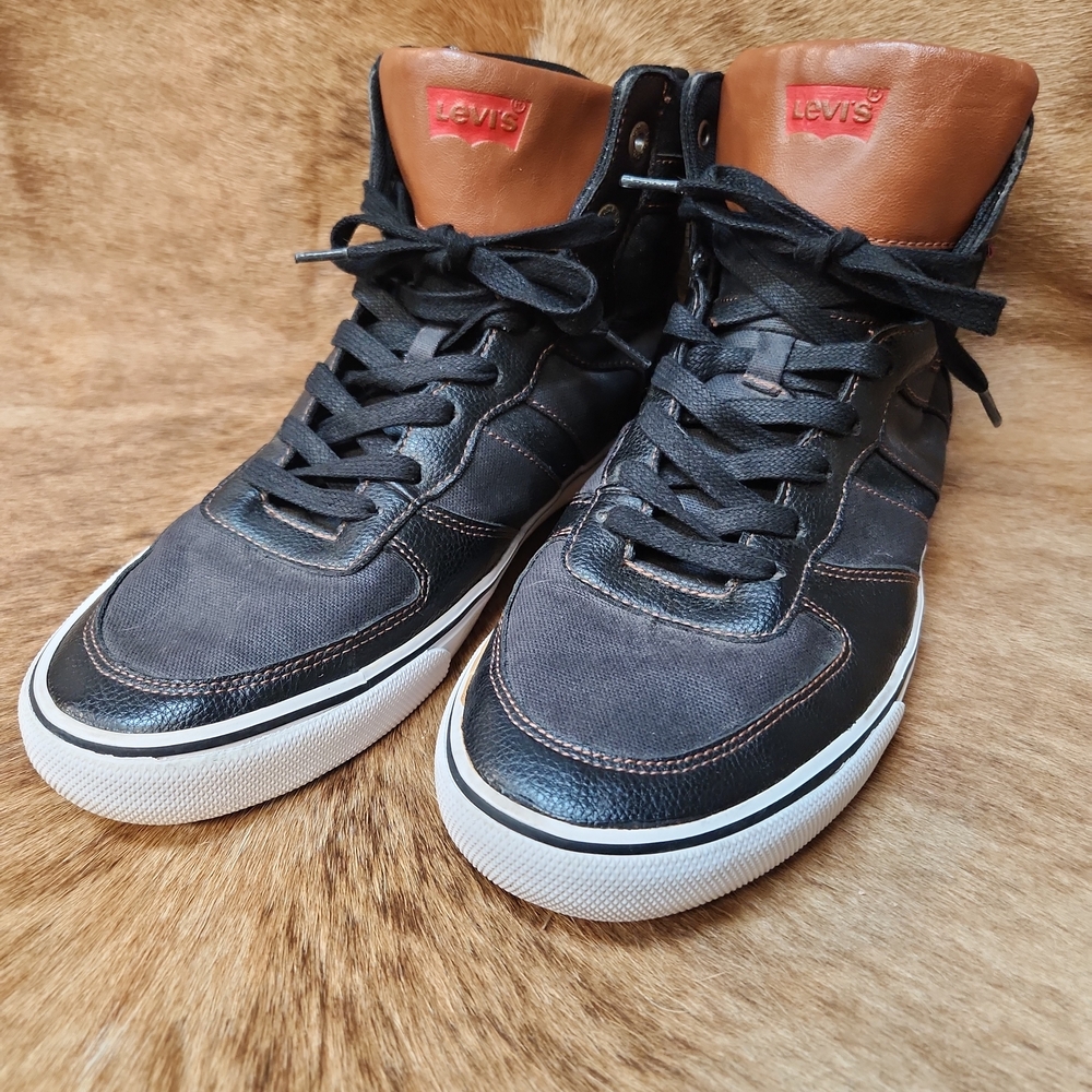 Levi's Black and Brown Casual Sneakers with Classic SilhouettE SIZE 12